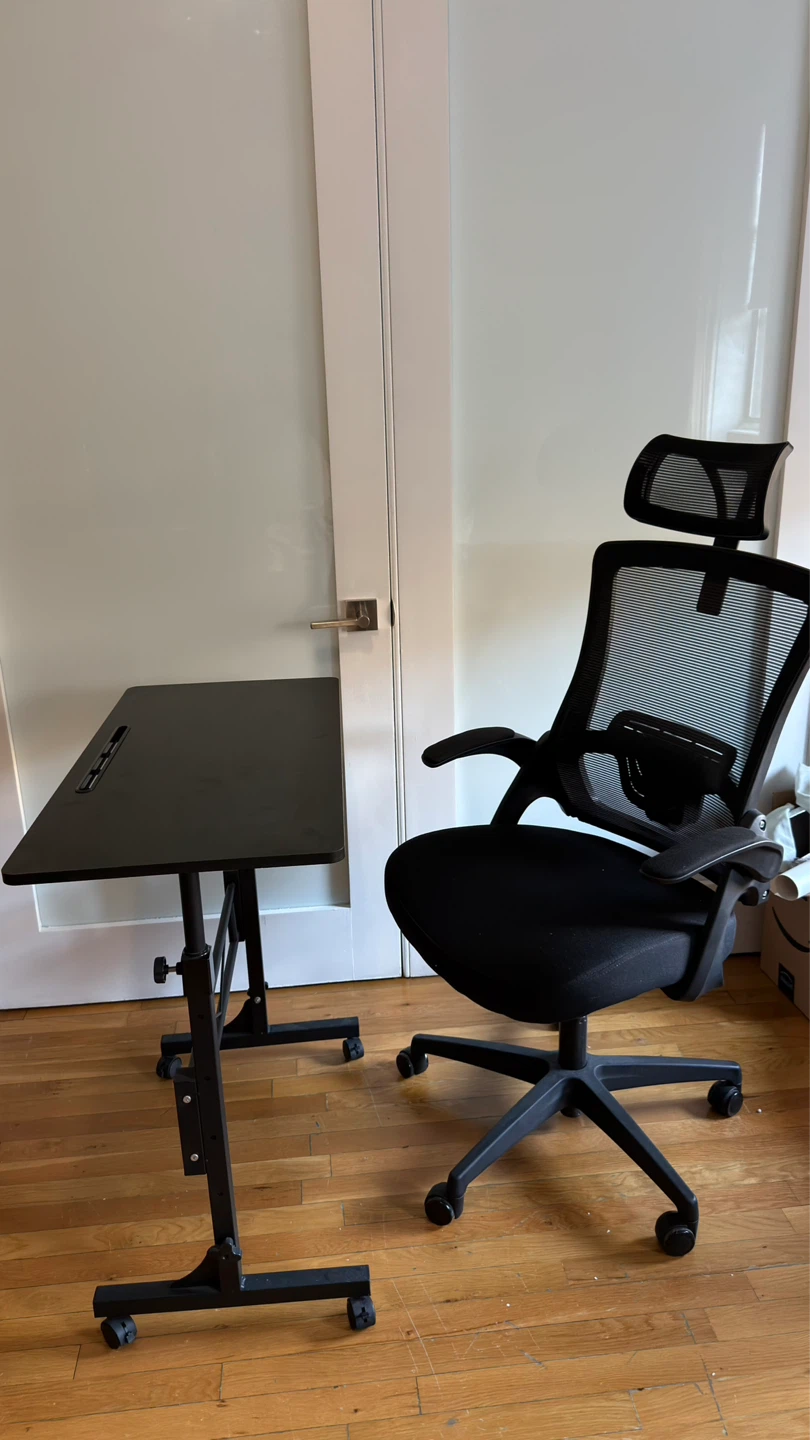 Adjustable Standing Desk with Swivel Chair