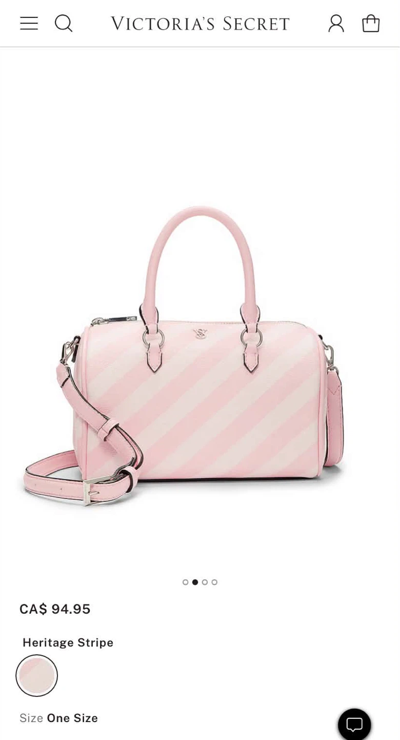 Victoria’s Secret Pink Striped Handbag
