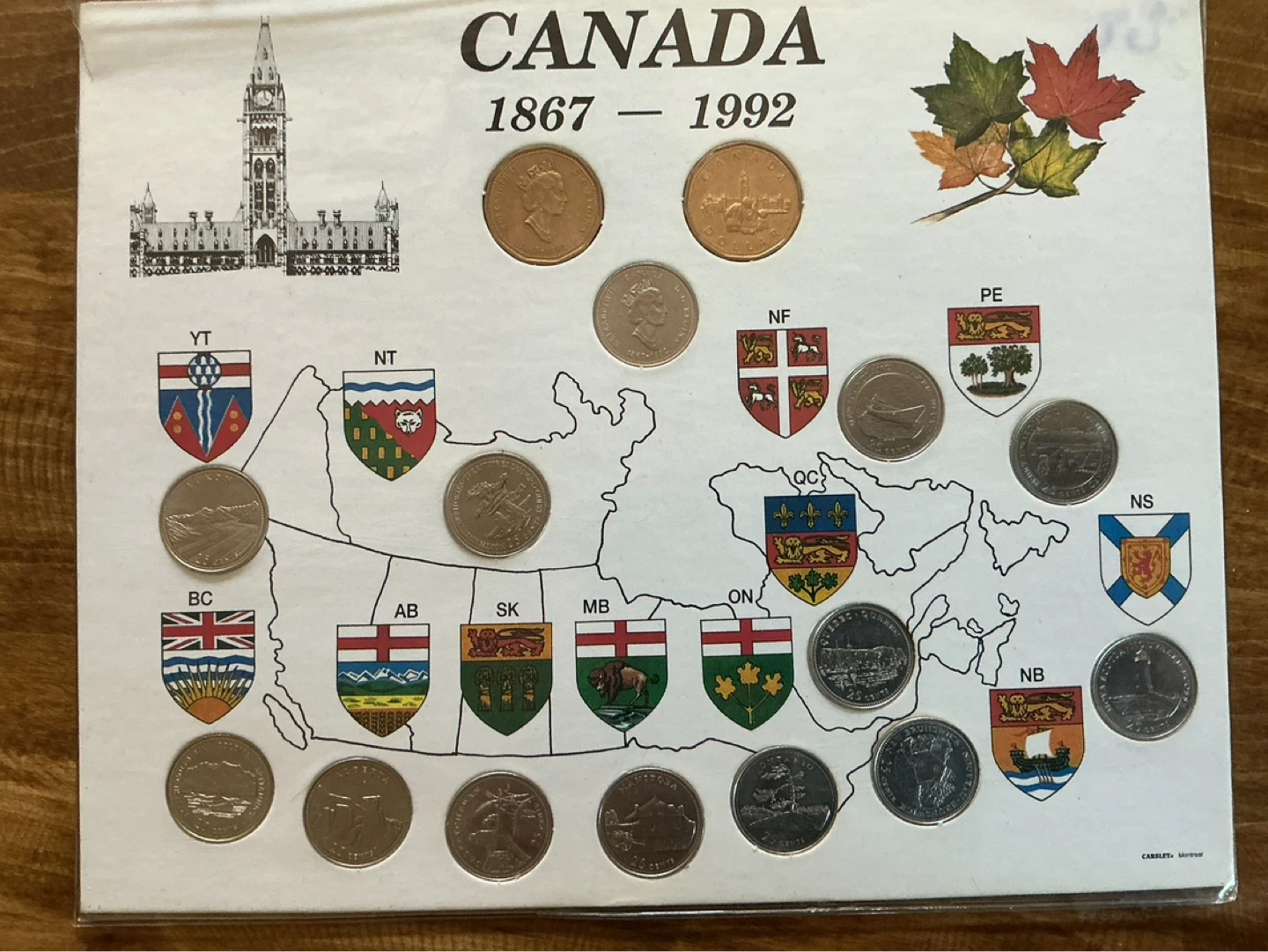 1867-1992 CANADA 125th Anniversary Provincial Set 15 Coins !