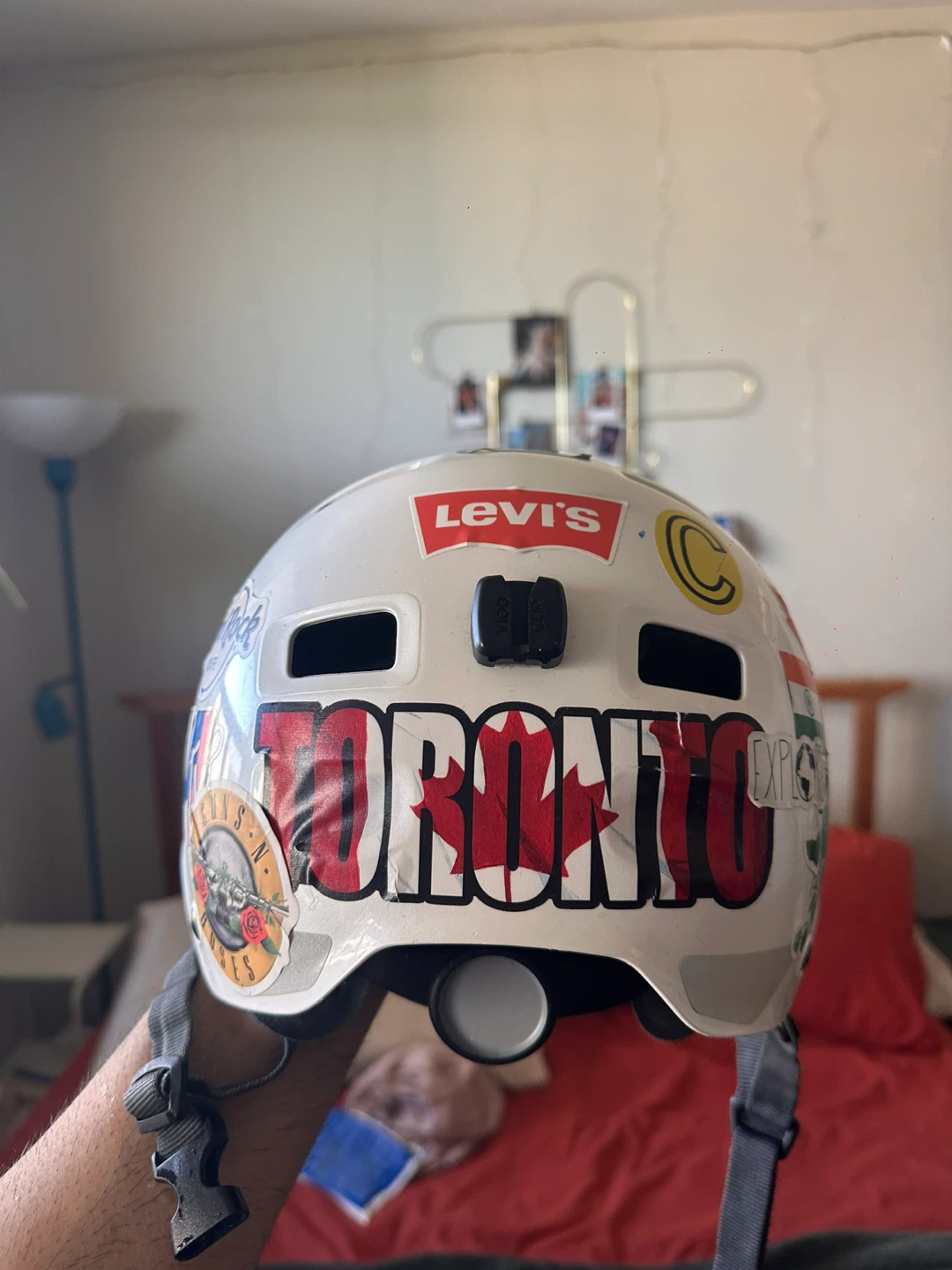 Bike Helmet with Toronto and Various Stickers - photo 4