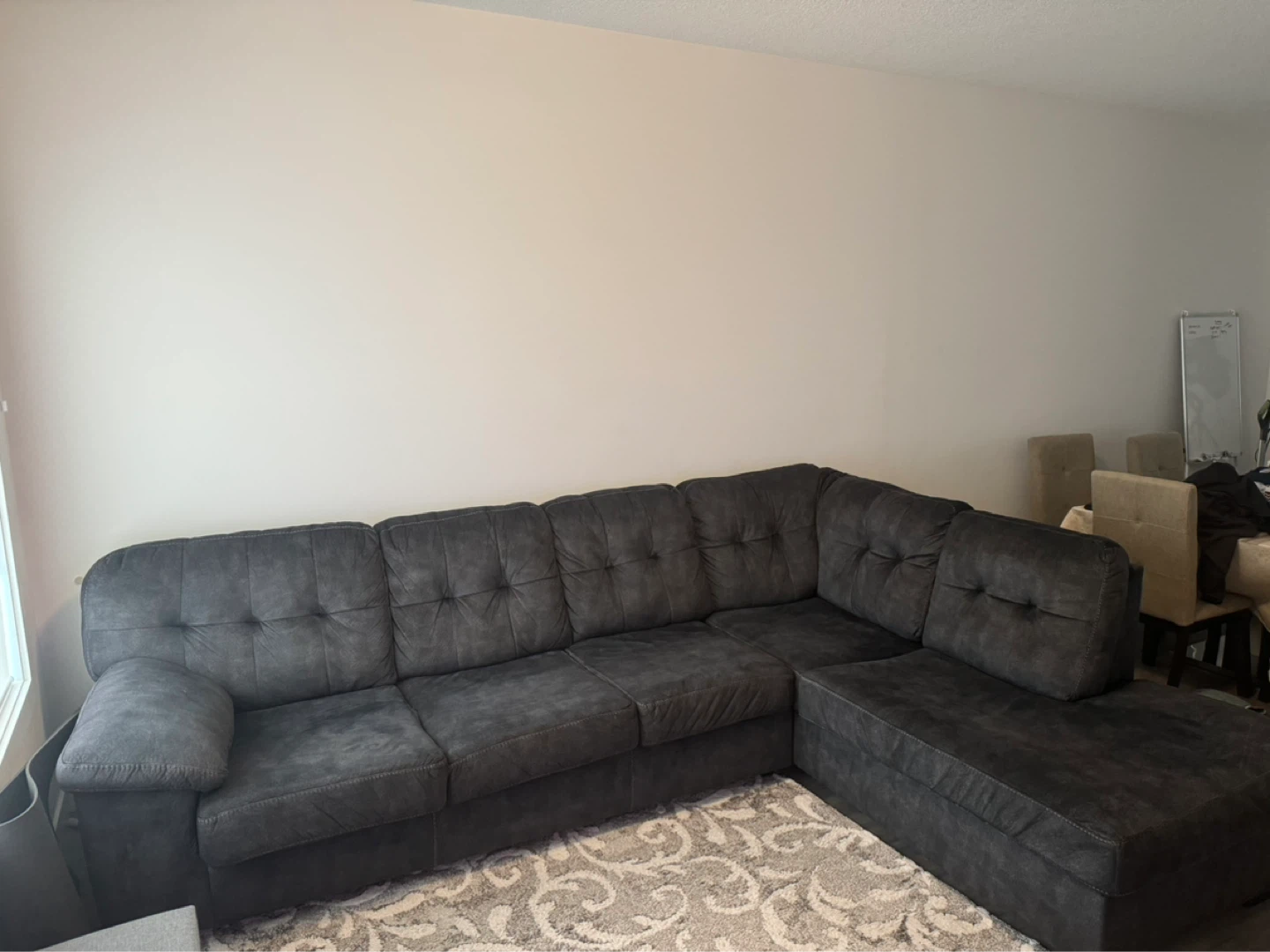 Dark Grey Sectional Sofa - L couch - No delivery Pickup Only! - photo 5