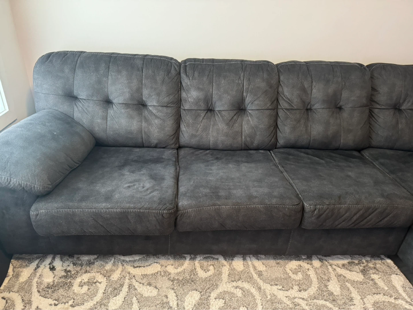 Dark Grey Sectional Sofa - L couch - No delivery Pickup Only!