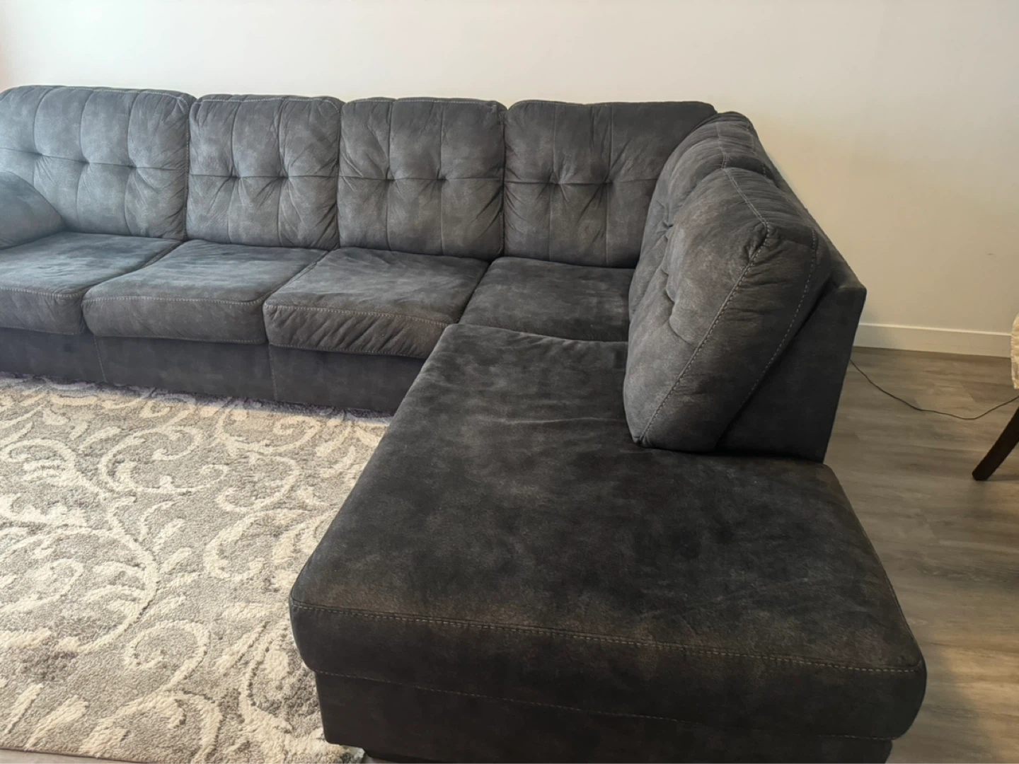 Dark Grey Sectional Sofa - L couch - No delivery Pickup Only! - photo 3