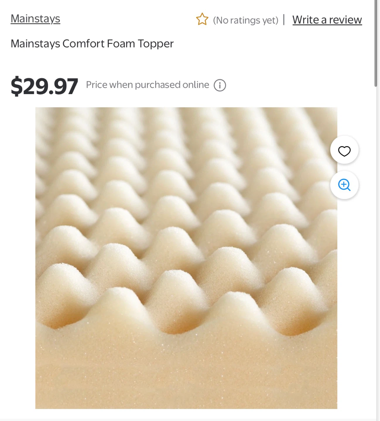 Mainstays Queen Foam Mattress Topper - Queen - photo 4