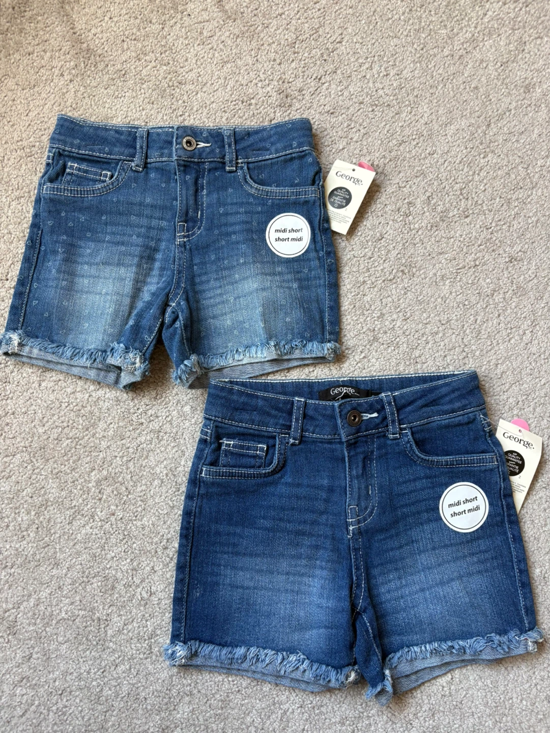 Girls George Midi Denim Shorts lot  - Size 6