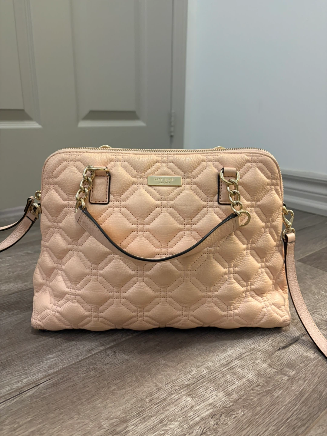 🌸 Kate Spade Quilted Pink Leather Satchel Bag