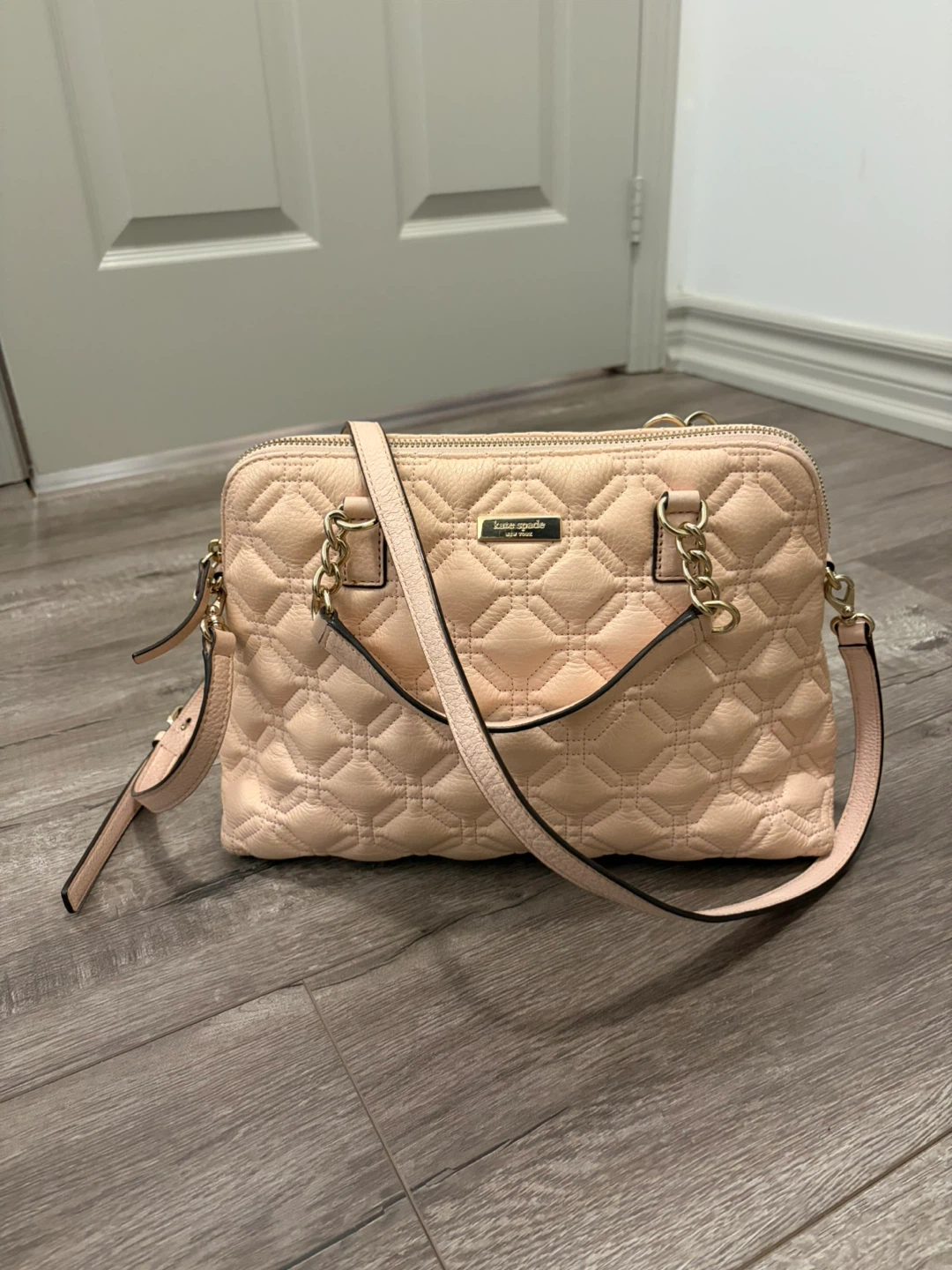 🌸 Kate Spade Quilted Pink Leather Satchel Bag - photo 2