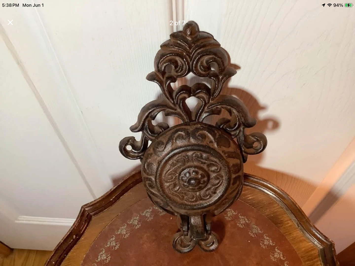 Ant/Vt Cast Iron Fold Up Candle Holder/Wall Sconce🐞 - photo 2