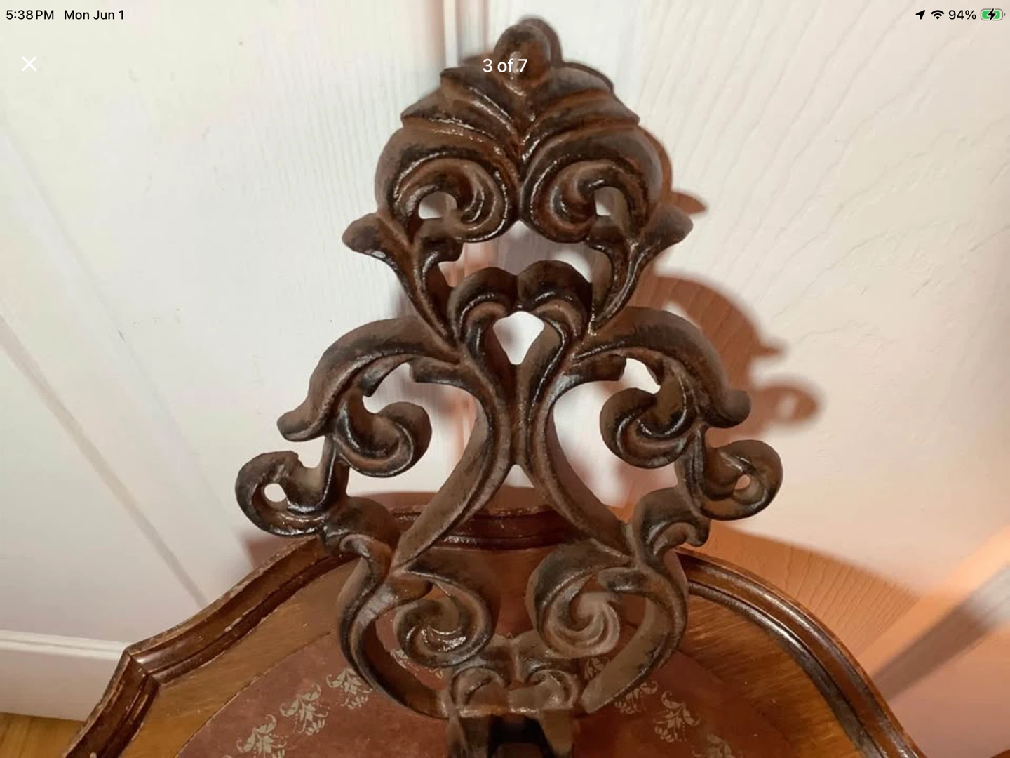 Ant/Vt Cast Iron Fold Up Candle Holder/Wall Sconce🐞 - photo 3