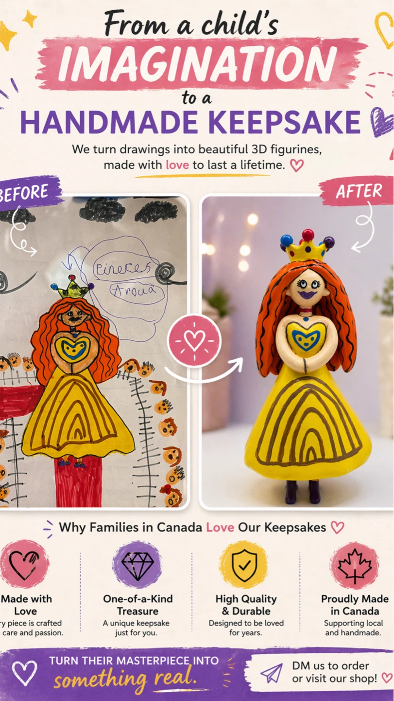Handmade Keepsake Figurine - Inspired by Child's Drawing