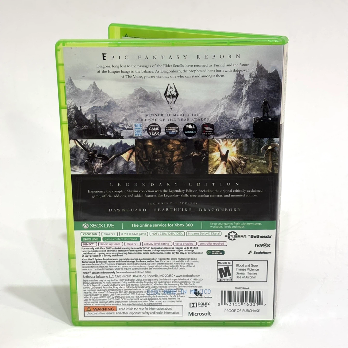 The Elder Scrolls V: Skyrim - Xbox 360 - Mint Condition - photo 3