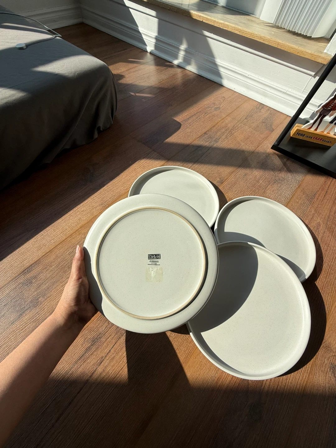 Set of 4 Kitchen Stuff Plus Matte White Plates – Barely Used! - photo 2