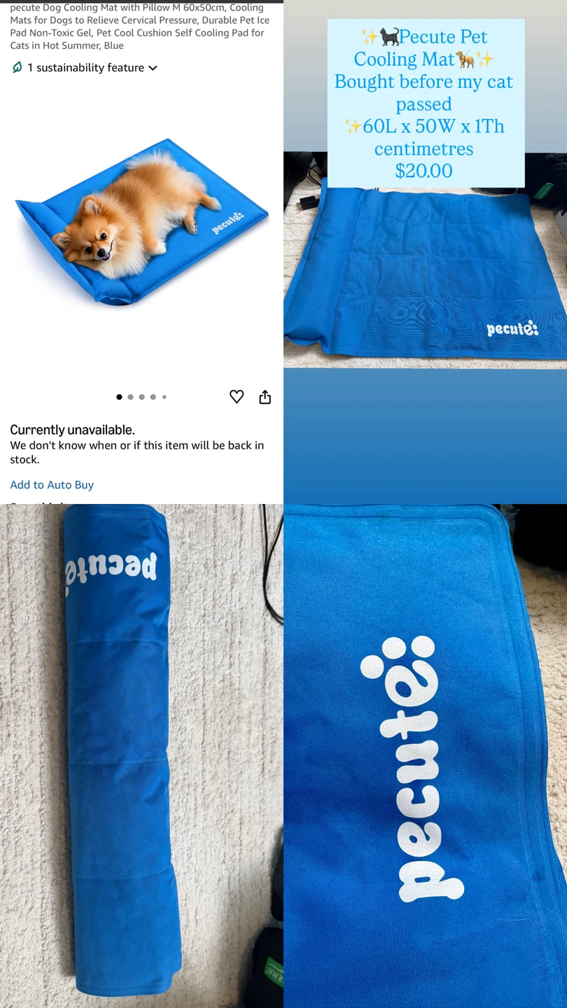 Pecute Pet Cooling Mat M - Blue