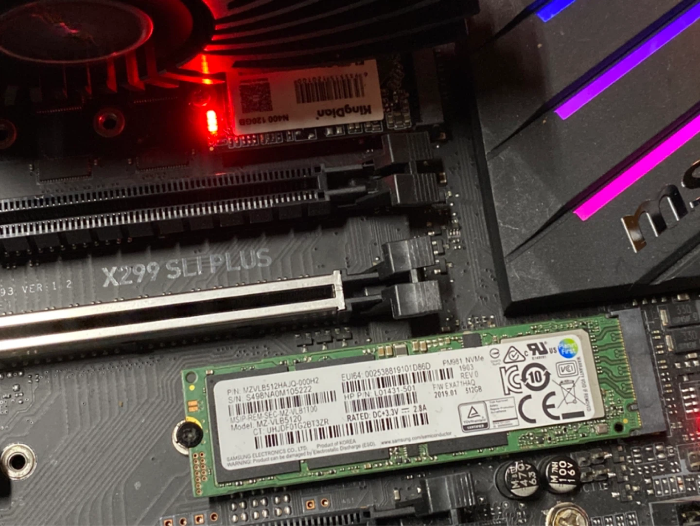 Intel i9 14-Core MSIX299 MB PC 1TB SSD + AIO Liquid RGB DDR4 - photo 2