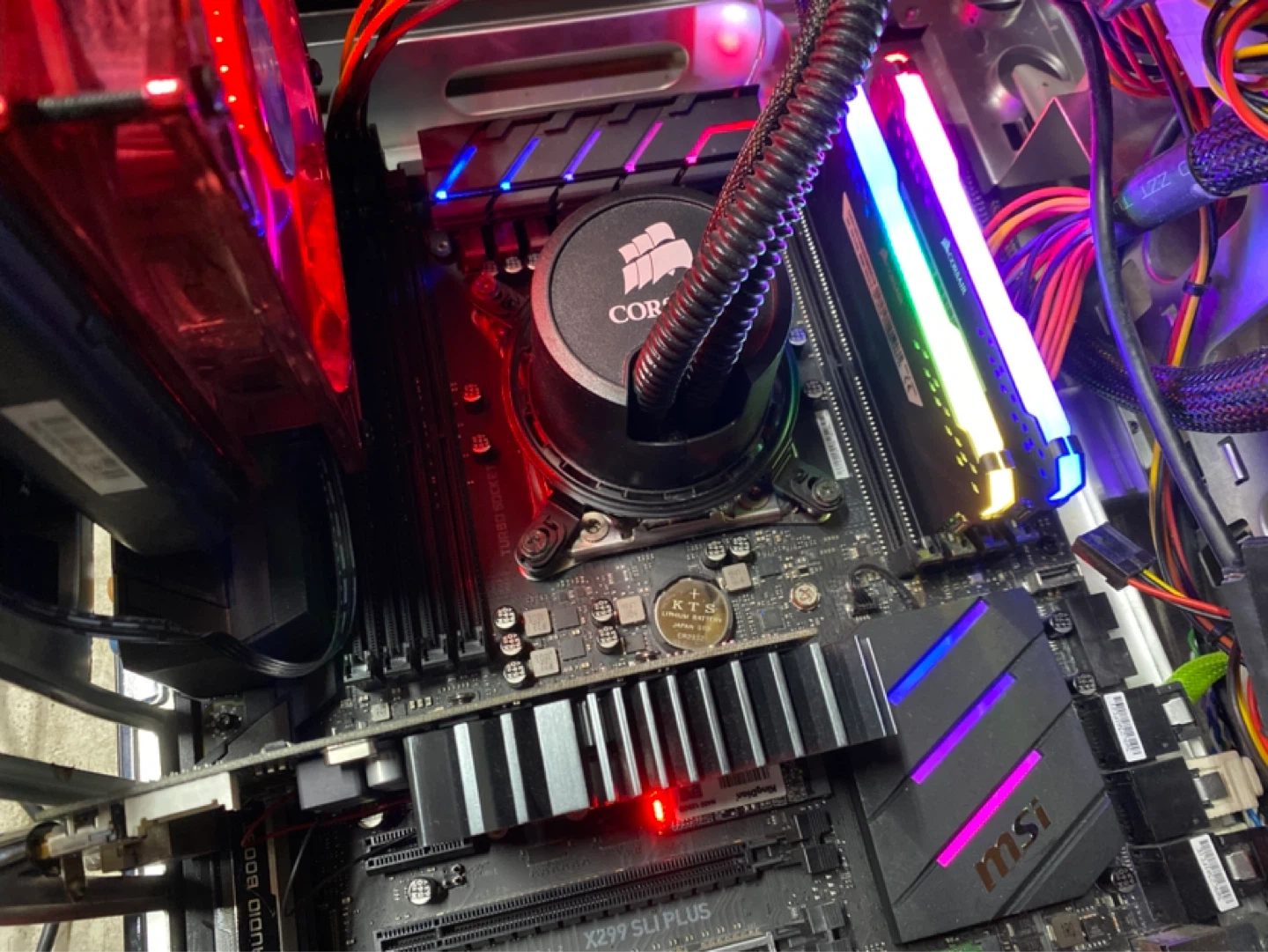 Intel i9 14-Core MSIX299 MB PC 1TB SSD + AIO Liquid RGB DDR4