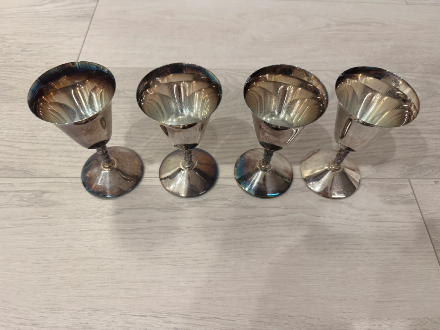 Vintage Silver-Plated Goblets (Set of 4) - photo 2