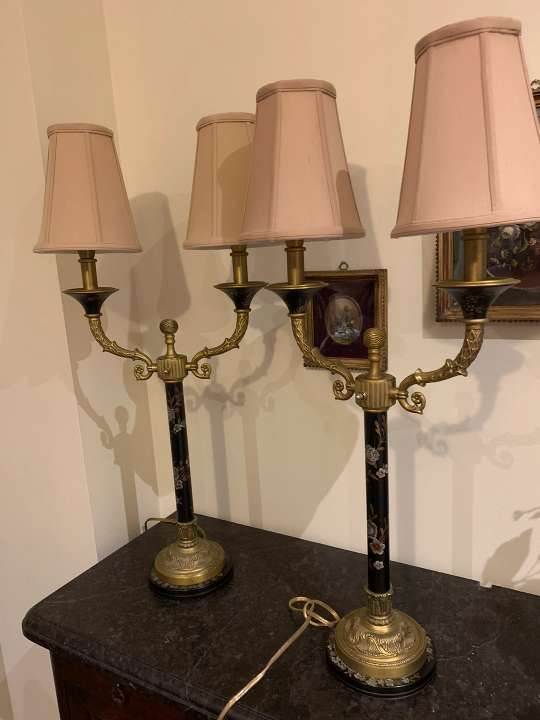 Vintage Candelabra Table Lamps (Pair) - photo 2