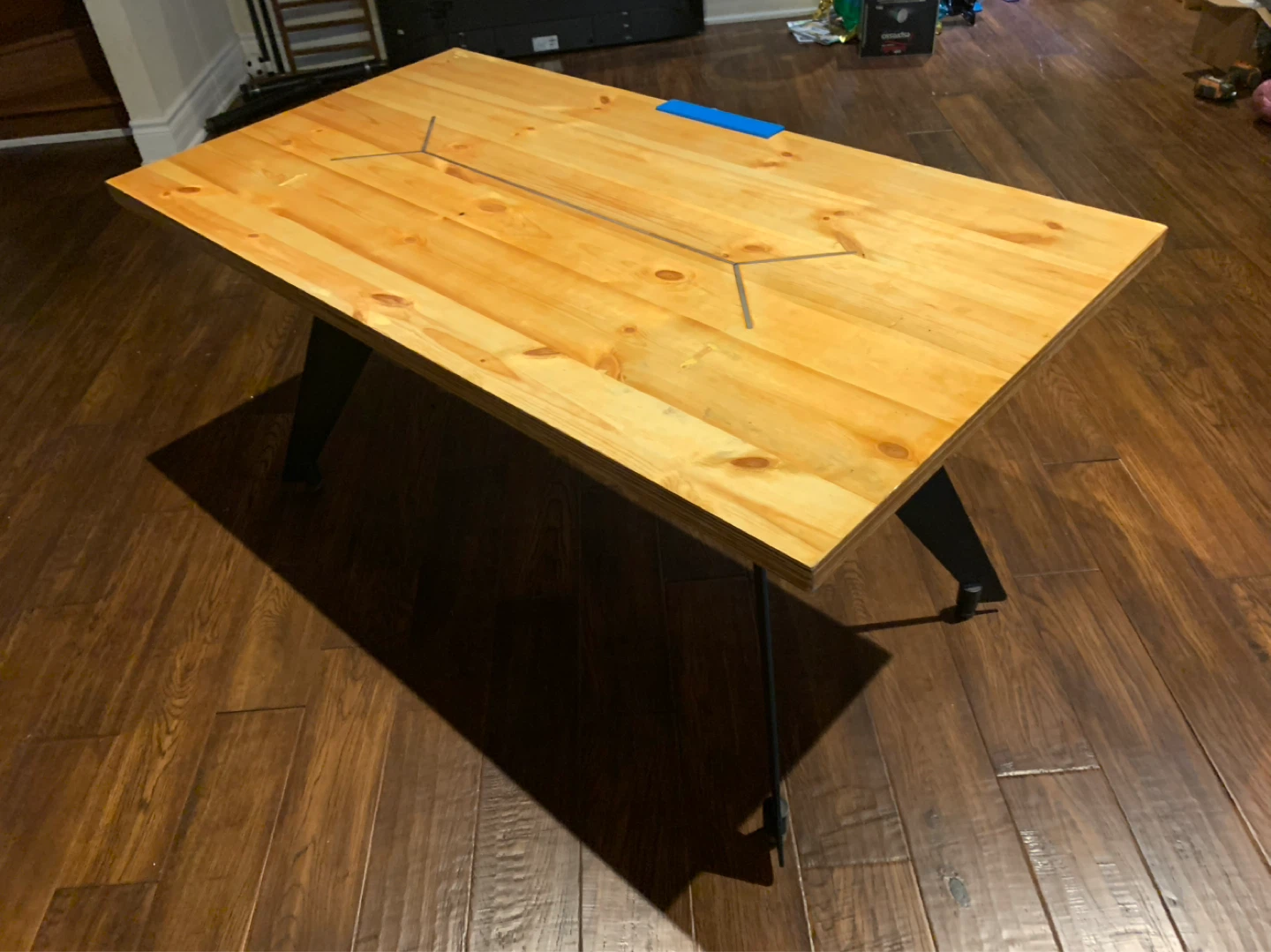Wood Table with Metal Legs - photo 2