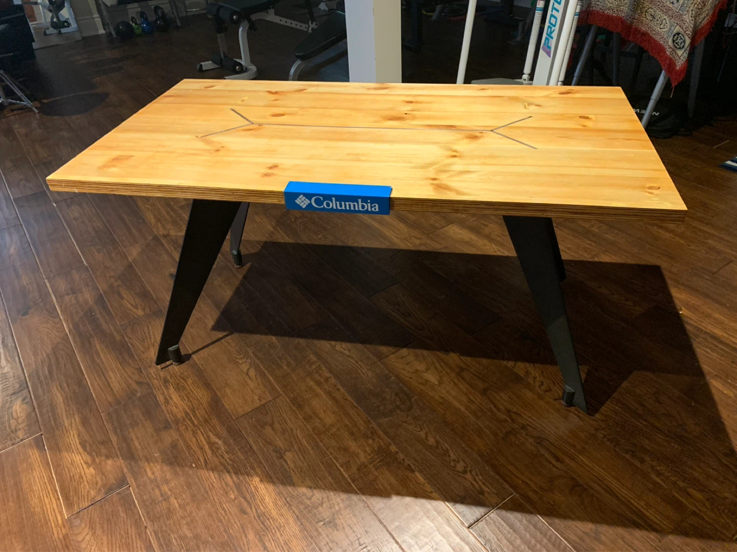 Wood Table with Metal Legs