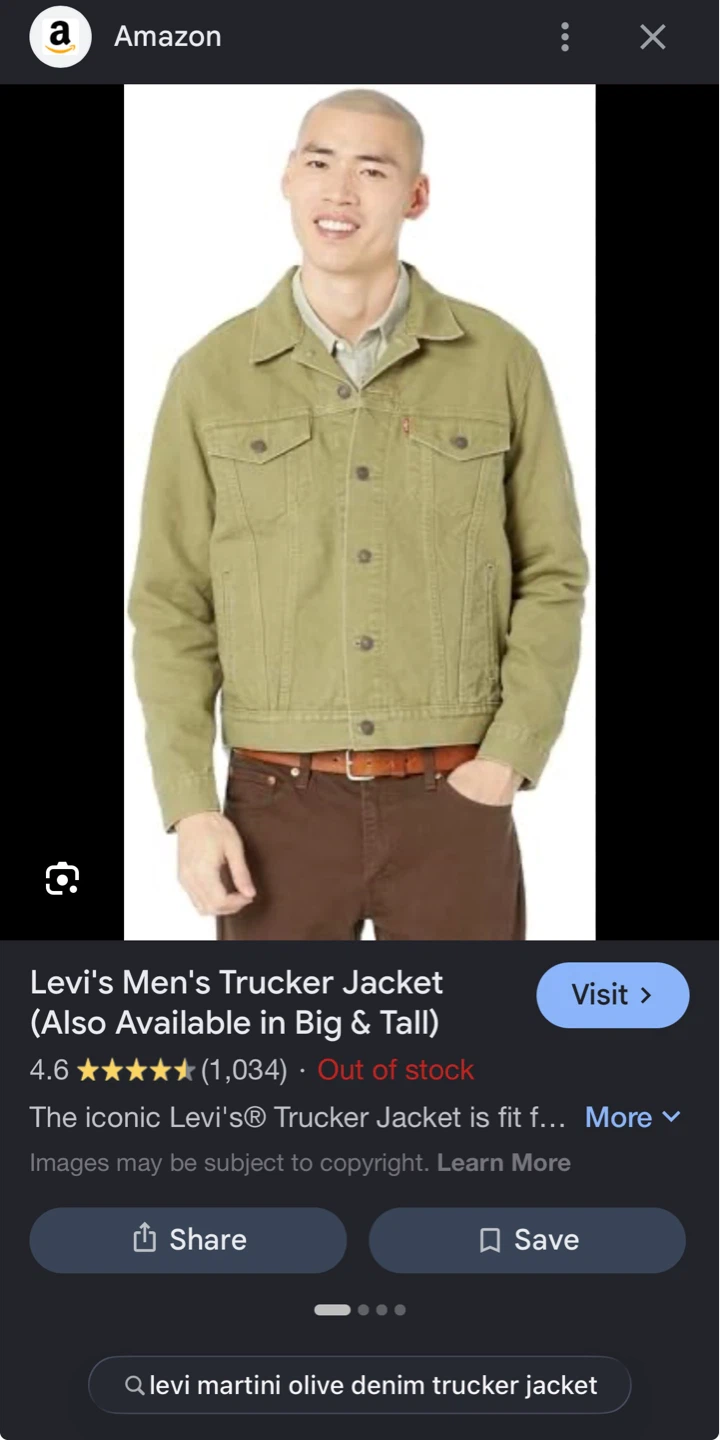 Levi Green Trucker Denim Jacket (Unisex)