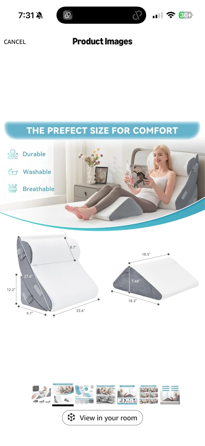 Kingfun Wedge Pillow Set - photo 2