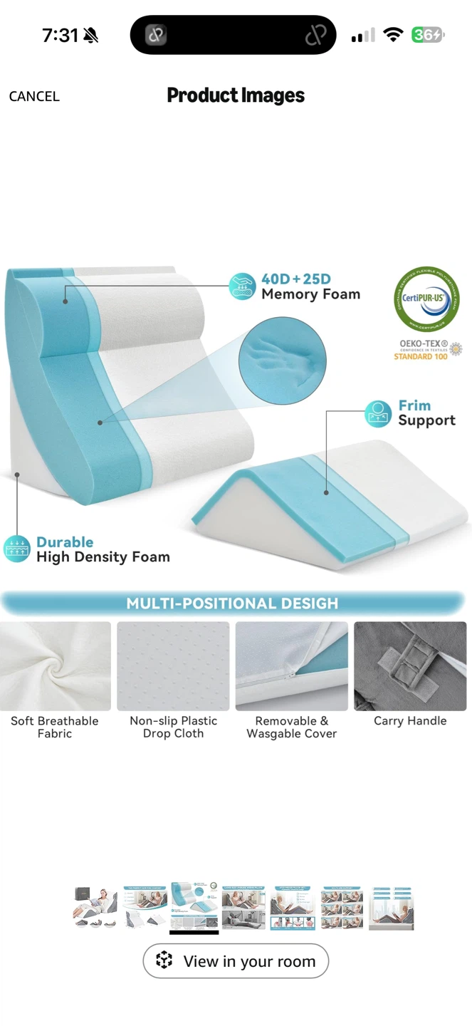 Kingfun Wedge Pillow Set - photo 3