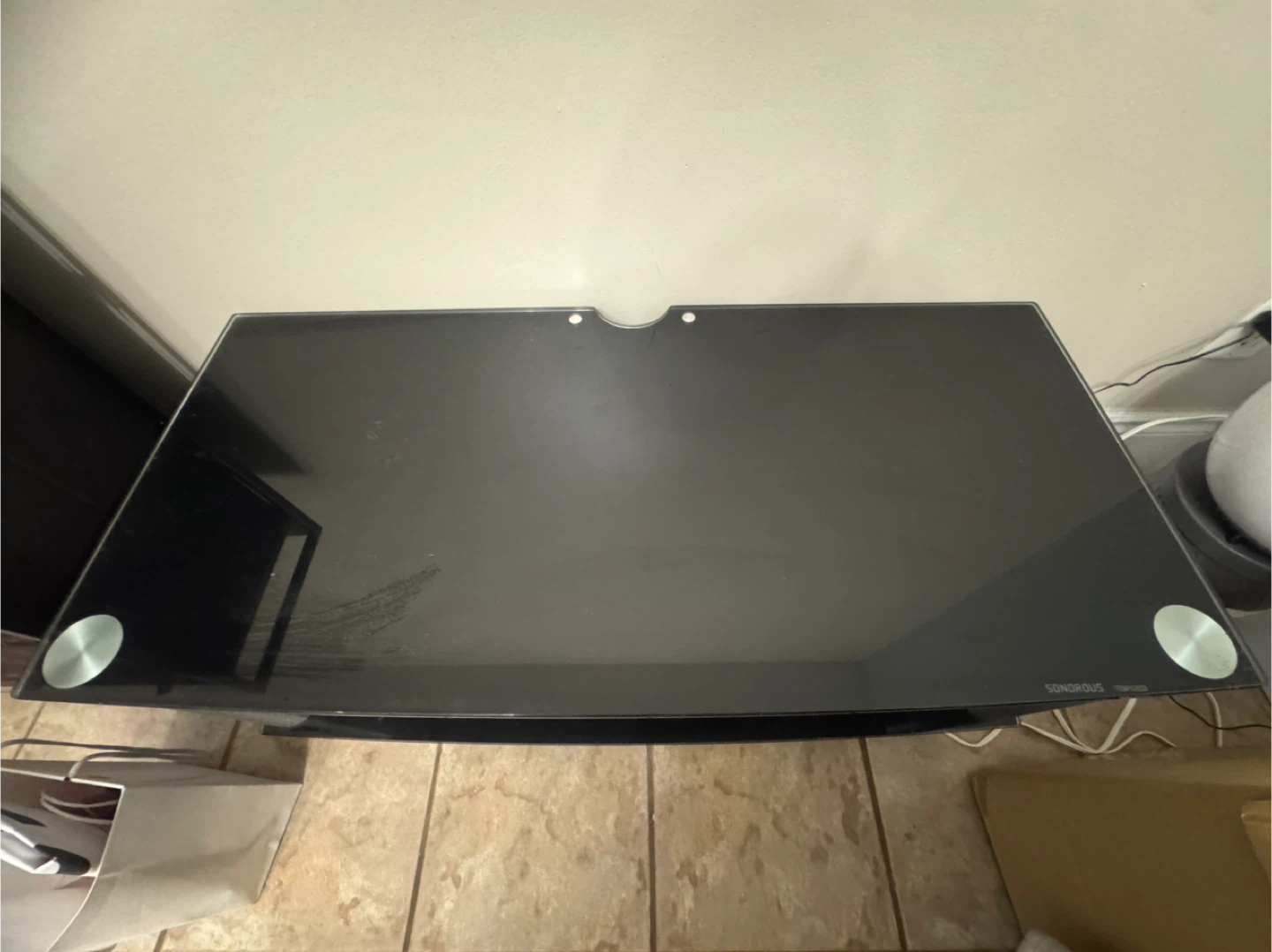 Black Glass TV Stand - photo 2