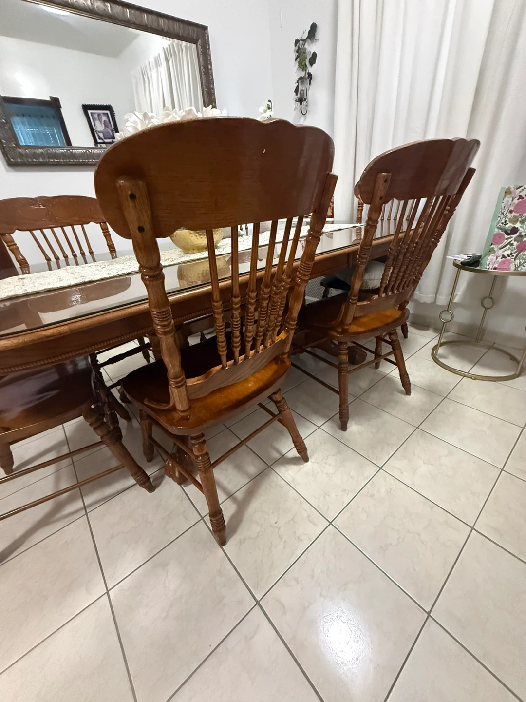 Wooden Dining Table and Chairs Set - photo 3