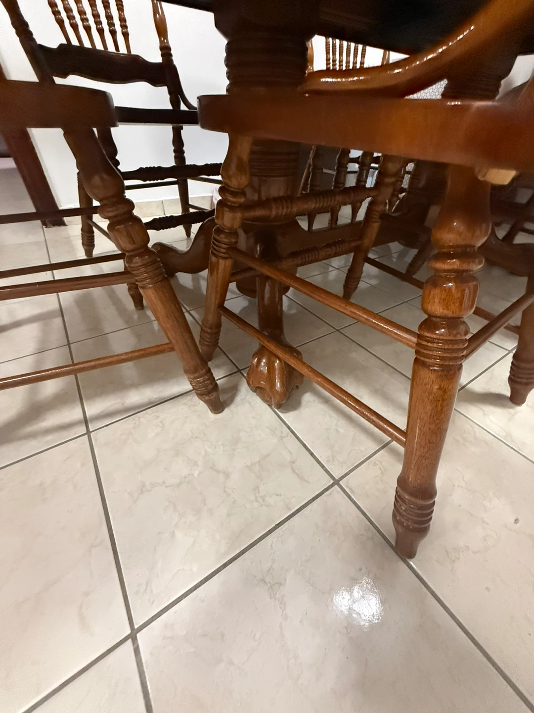 Wooden Dining Table and Chairs Set - photo 4