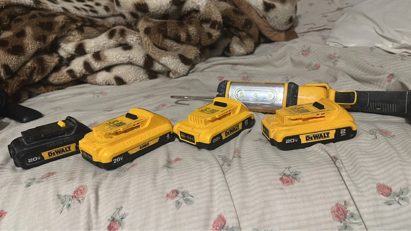 DEWALT 20V MAX Lithium Ion Battery Lot & Work Light - photo 3