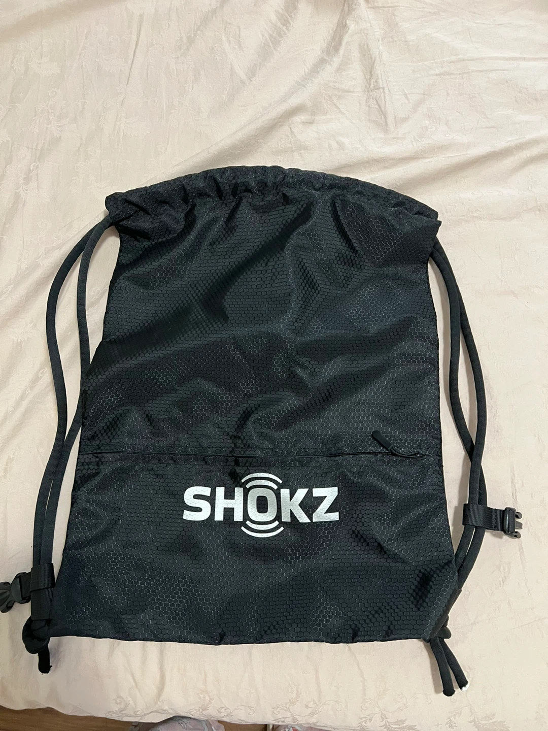 SHOKZ Black Drawstring Bag