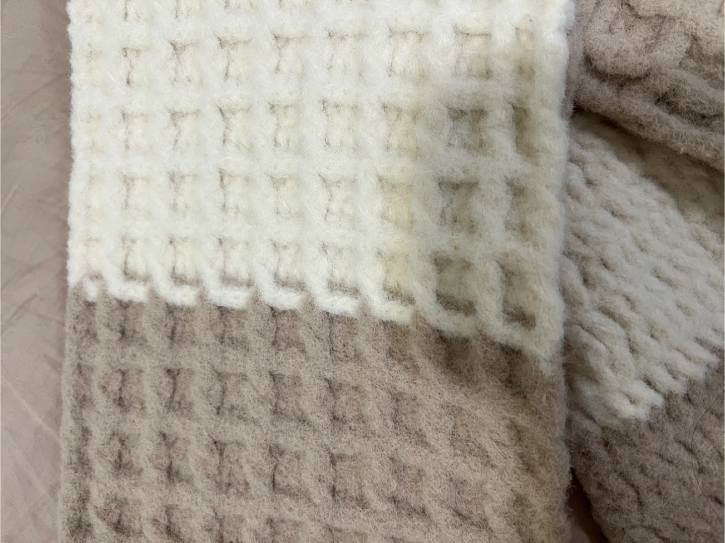 Striped Scarf with Pom-Poms - photo 2
