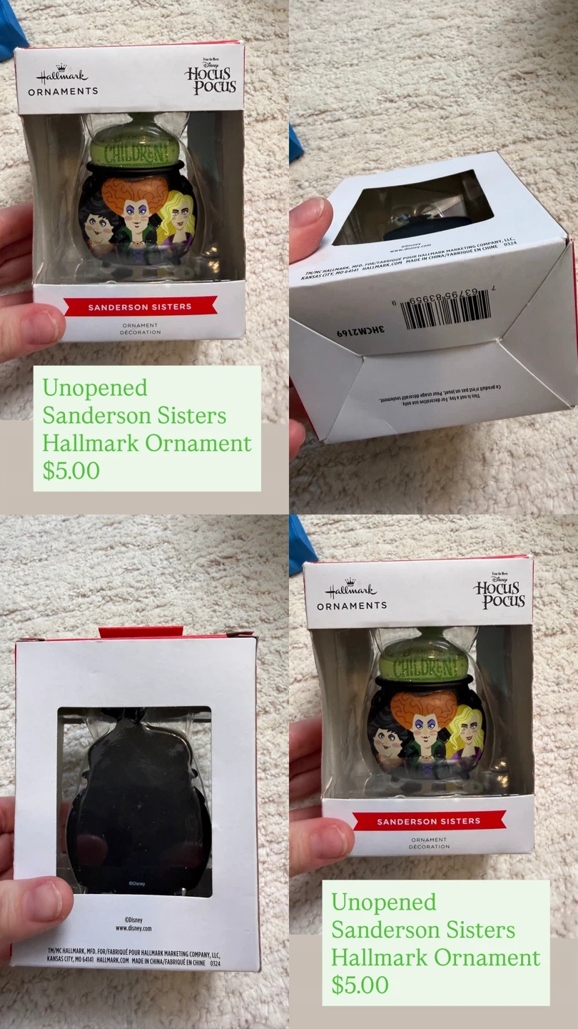 Unopened Hocus Pocus Sanderson Sisters Hallmark Ornament