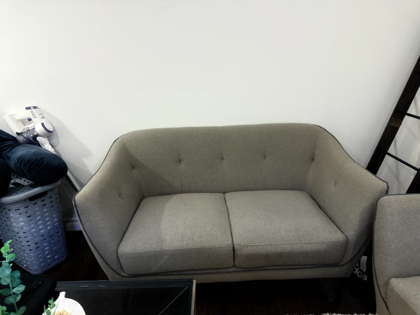 Grey Fabric Loveseat and Armchair Set - photo 3