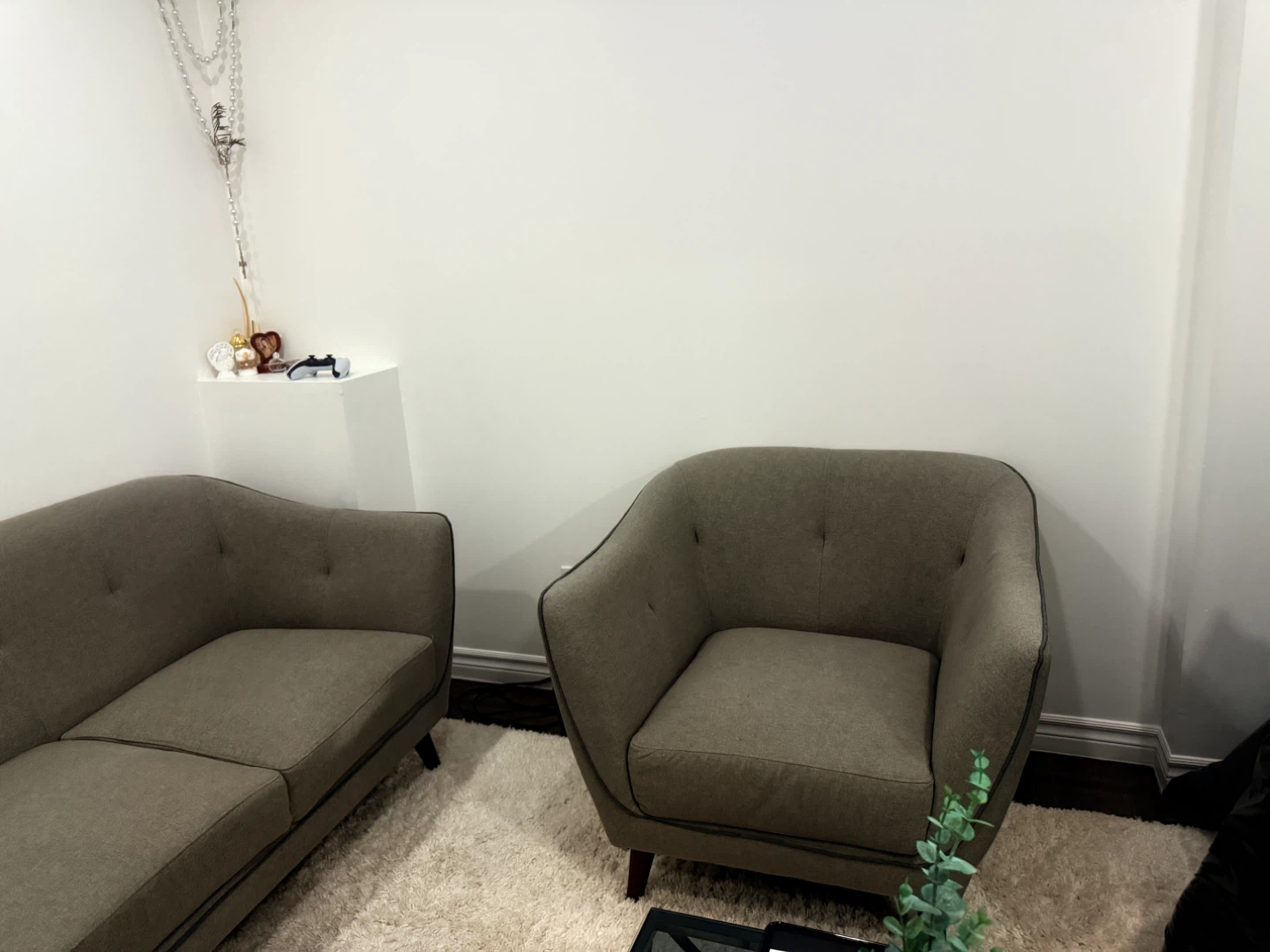 Grey Fabric Loveseat and Armchair Set - photo 4