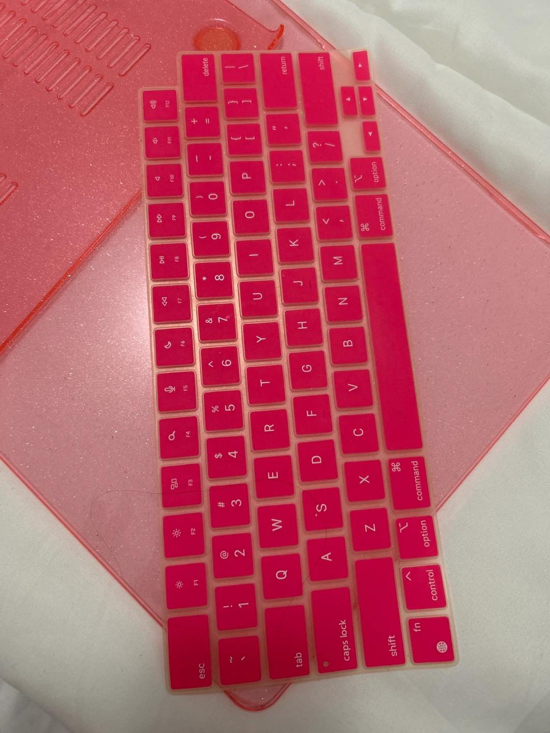 Pink Glitter MacBook Case with Keyboard Cover - photo 3