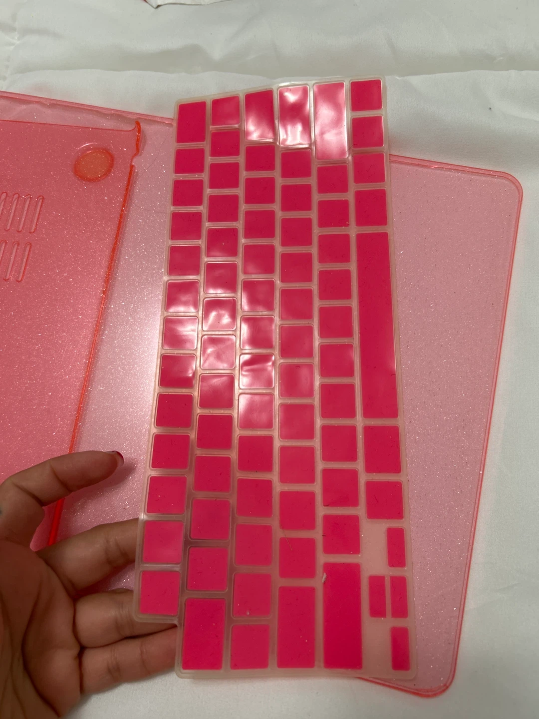 Pink Glitter MacBook Case with Keyboard Cover - photo 2