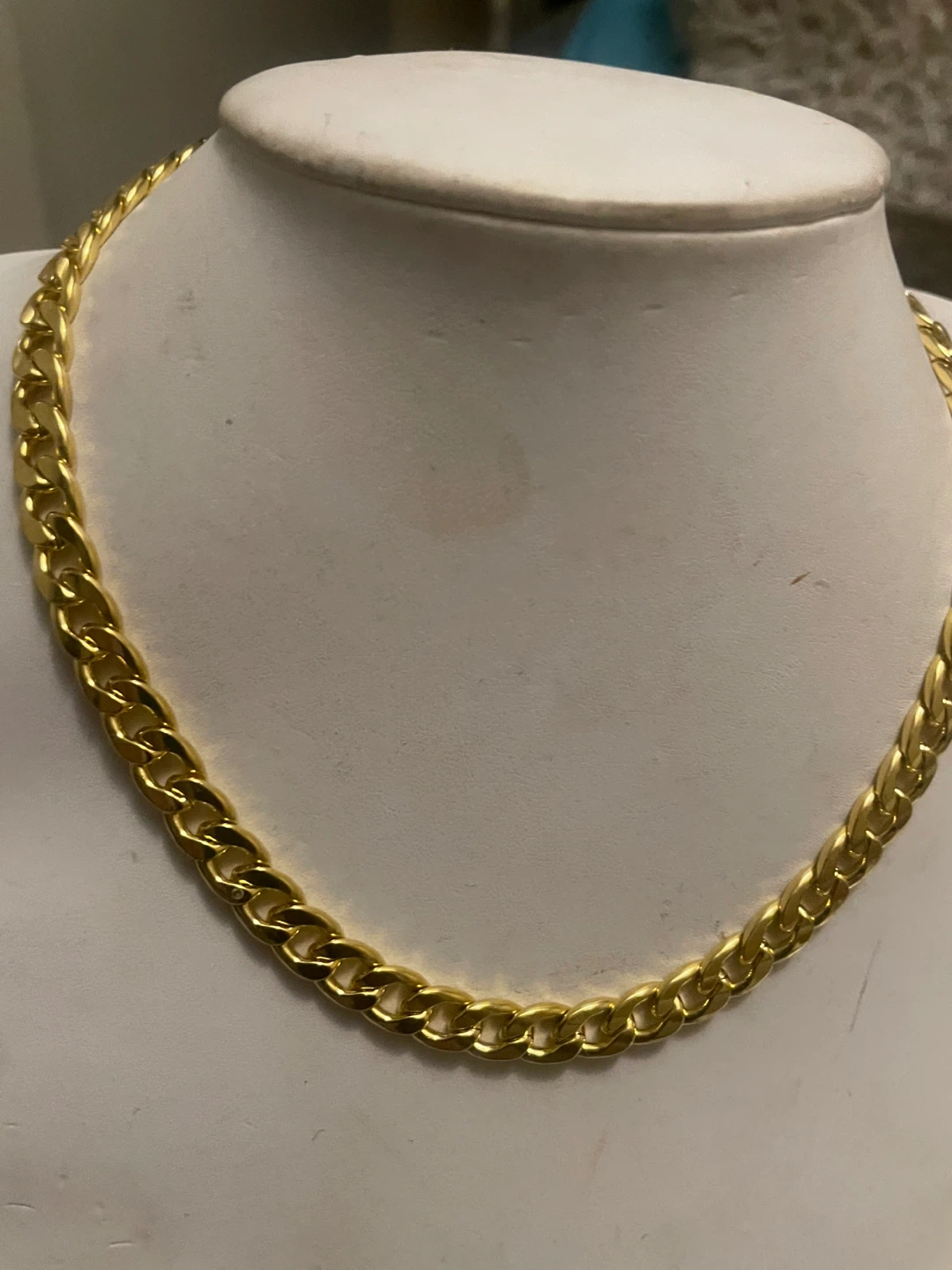 Gold coloured chain necklace - photo 4
