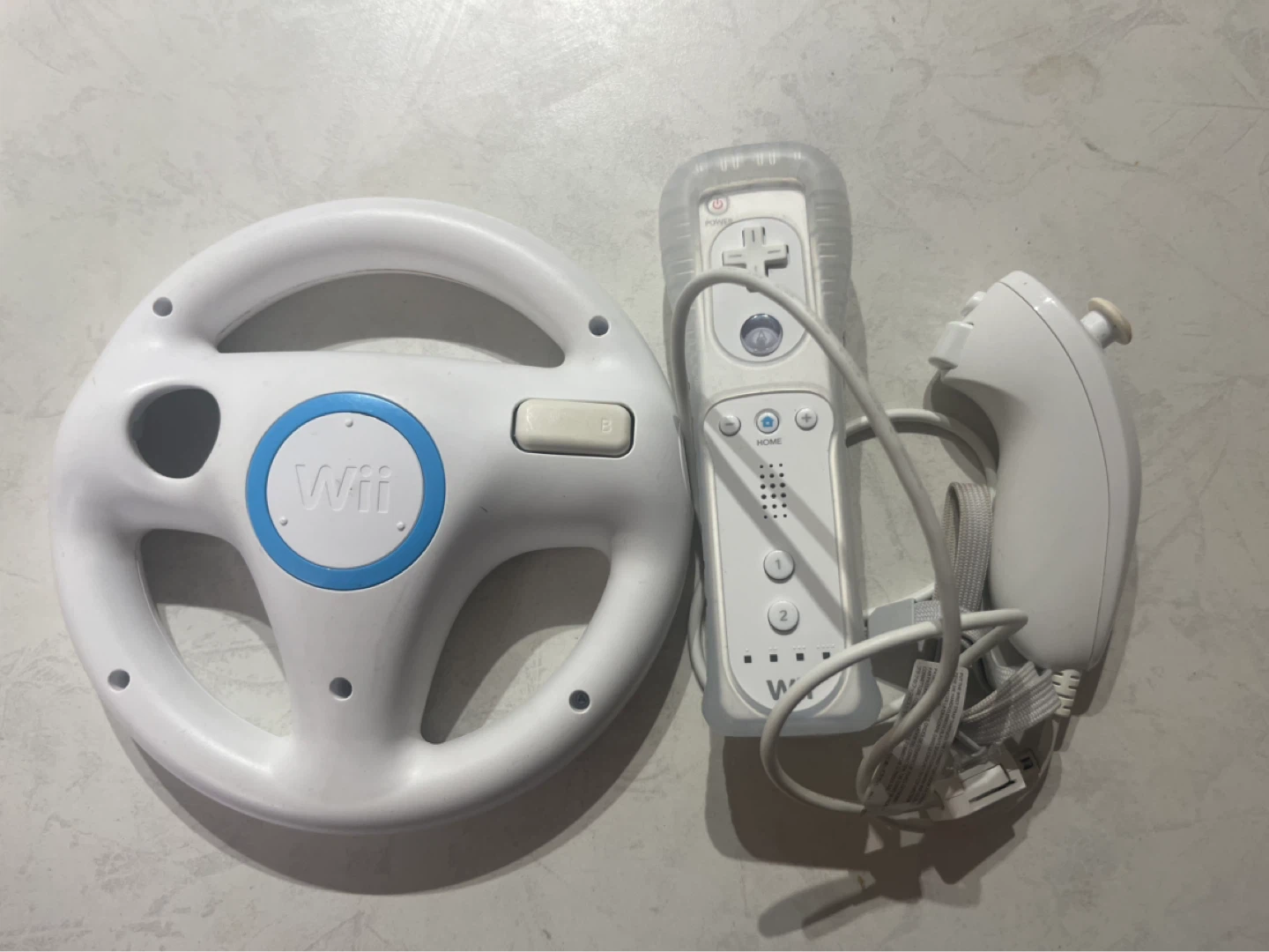 Wii Racing Wheel and Nunchuk Controller Set