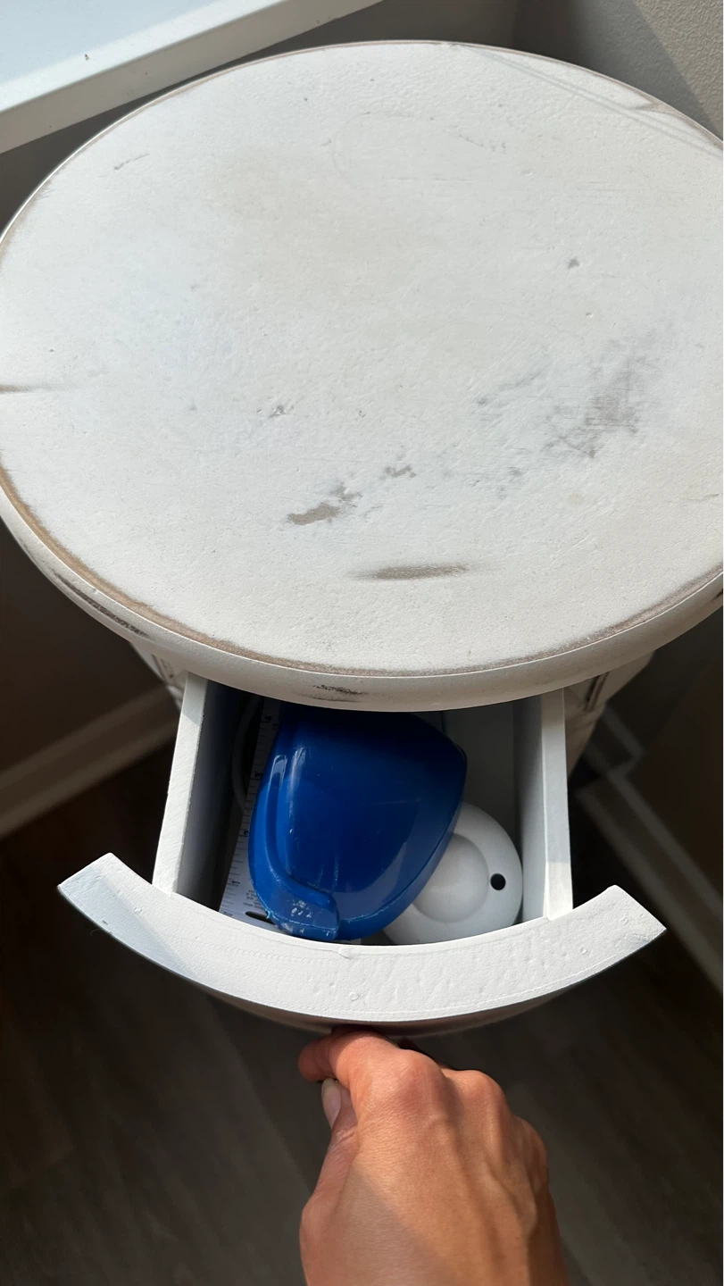Wood Side Table / End Table with Small Drawer - photo 3