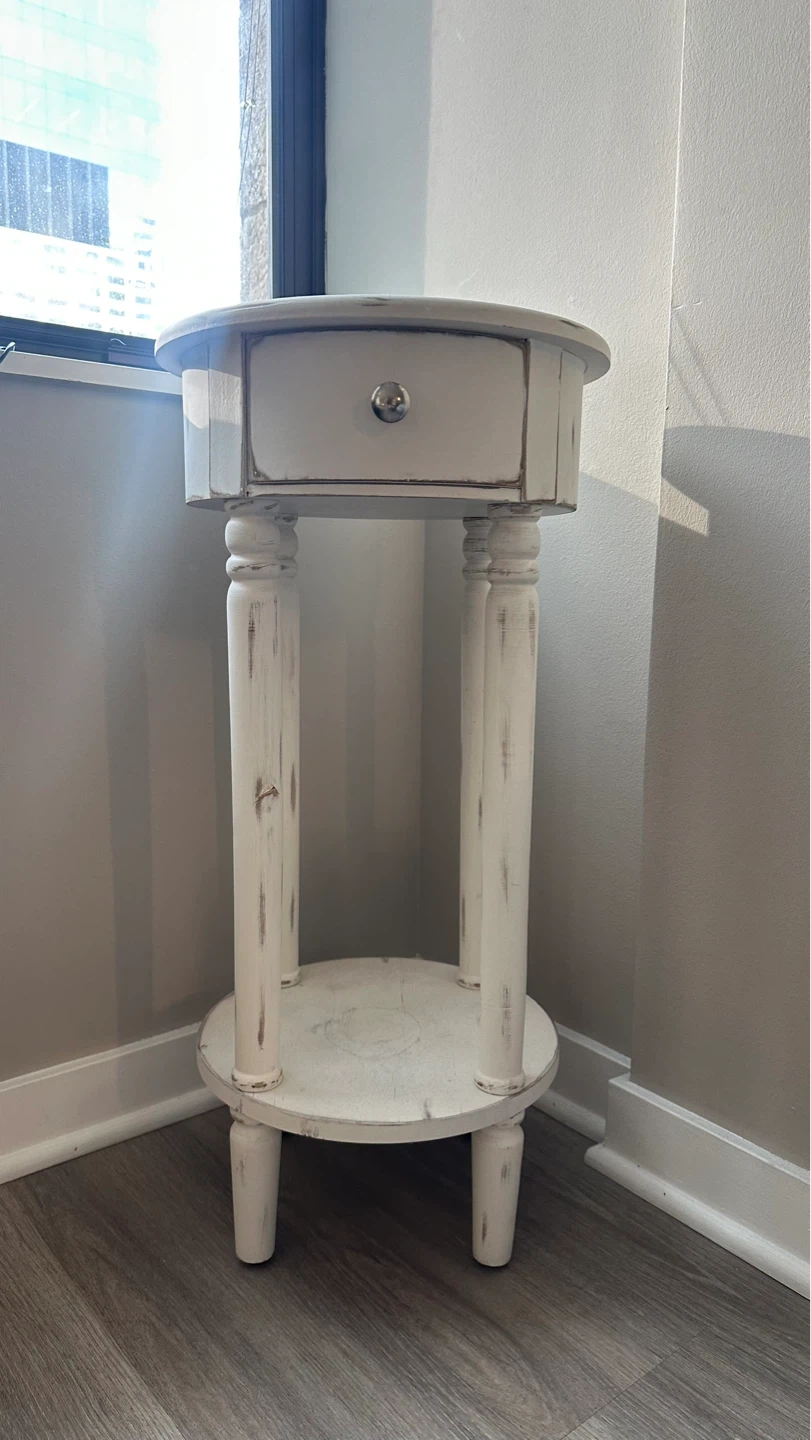 Wood Side Table / End Table with Small Drawer