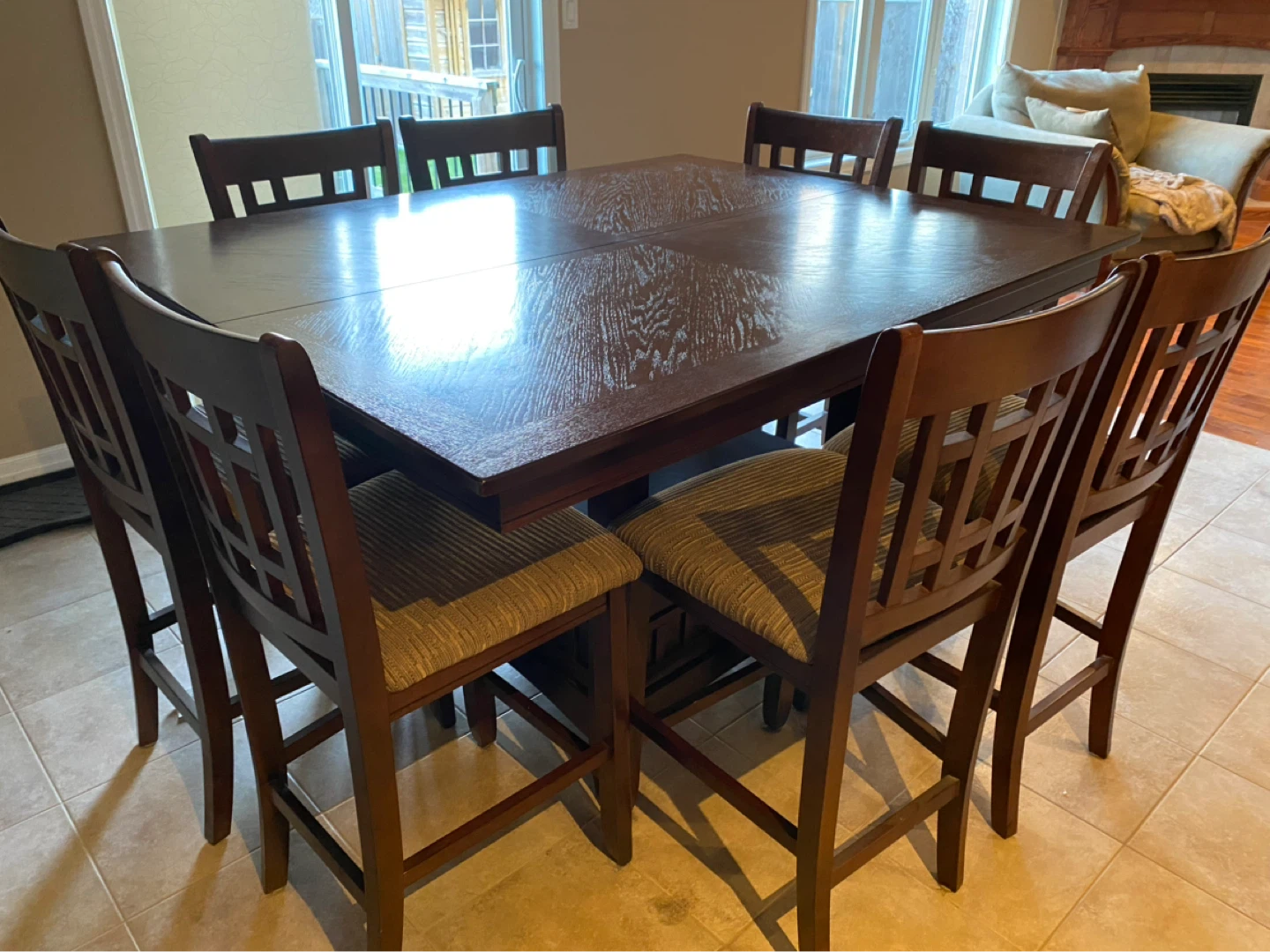 Dining Table Set with 8 Chairs