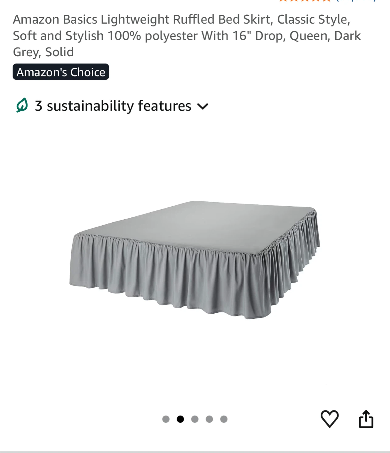 King Bed Skirts (Gray and Black)
