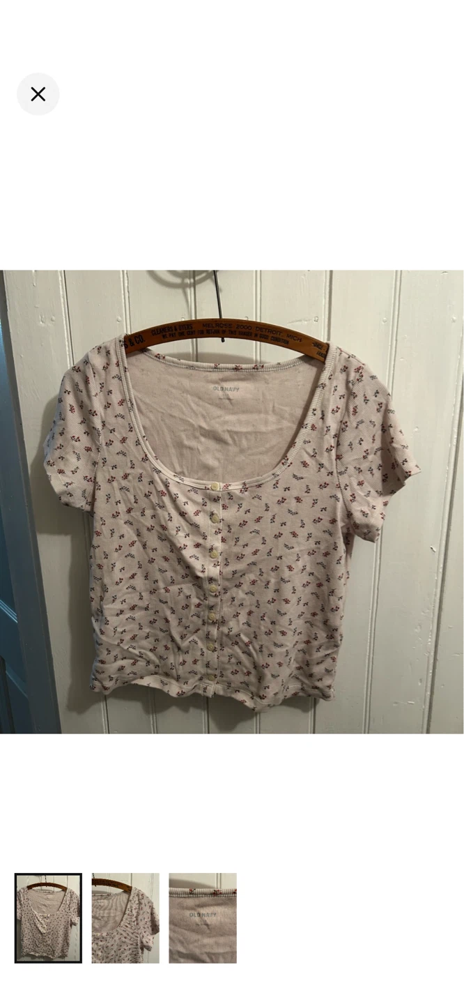 Old Navy Floral Henley Top