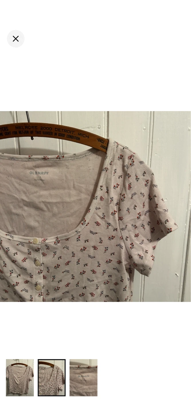 Old Navy Floral Henley Top - photo 2