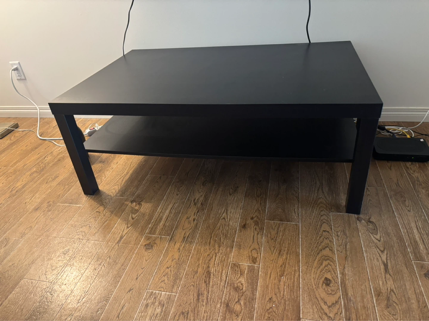 Black End table with shelving