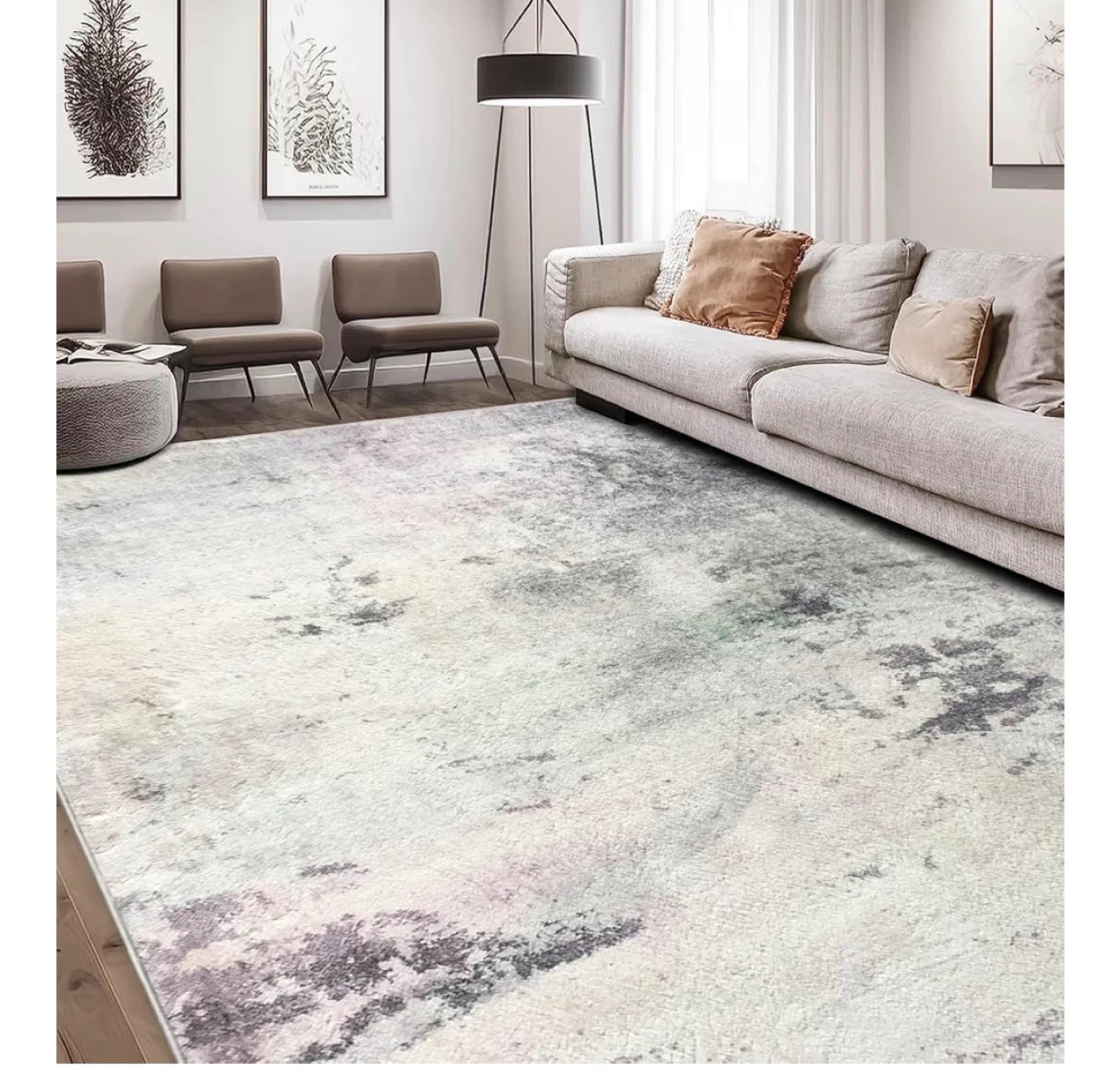 Living Area Rug soft - Abstract Pattern 6.5' x 8.2'