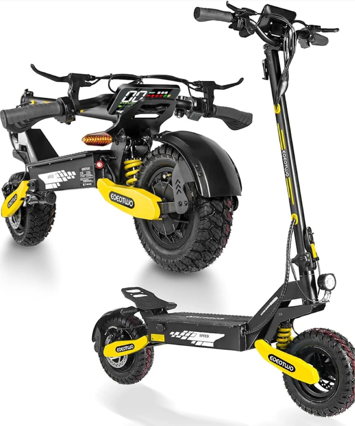 EOEOOTWO Electric Scooter 1200W 48V 13Ah Yellow - photo 4