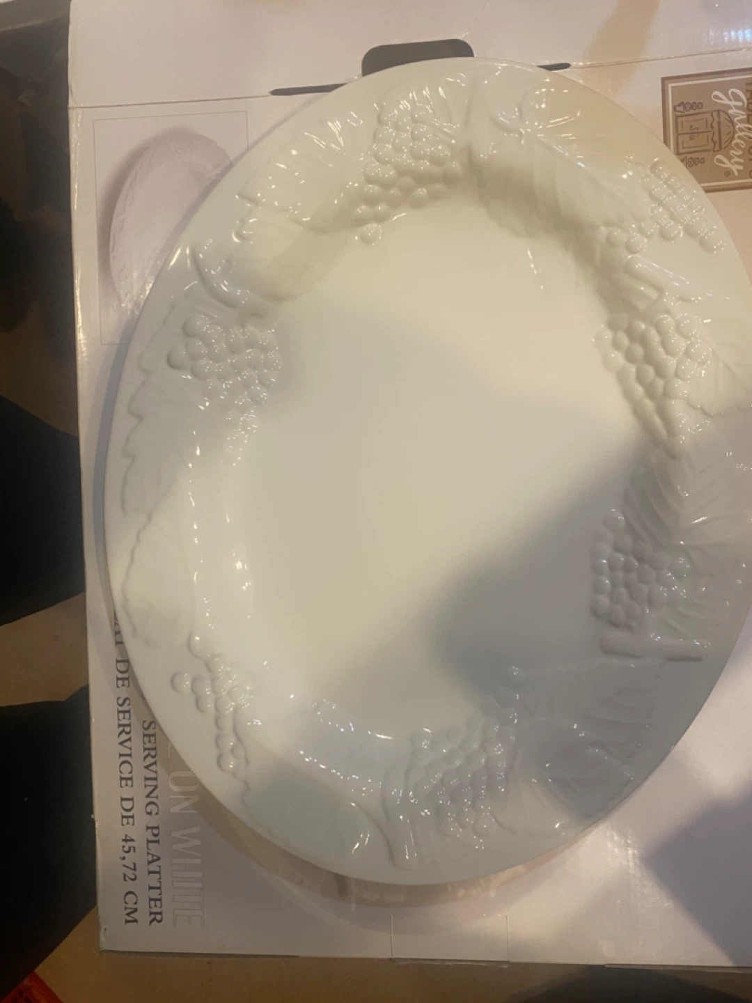 Godinger White on White Serving Platter 18" - photo 2
