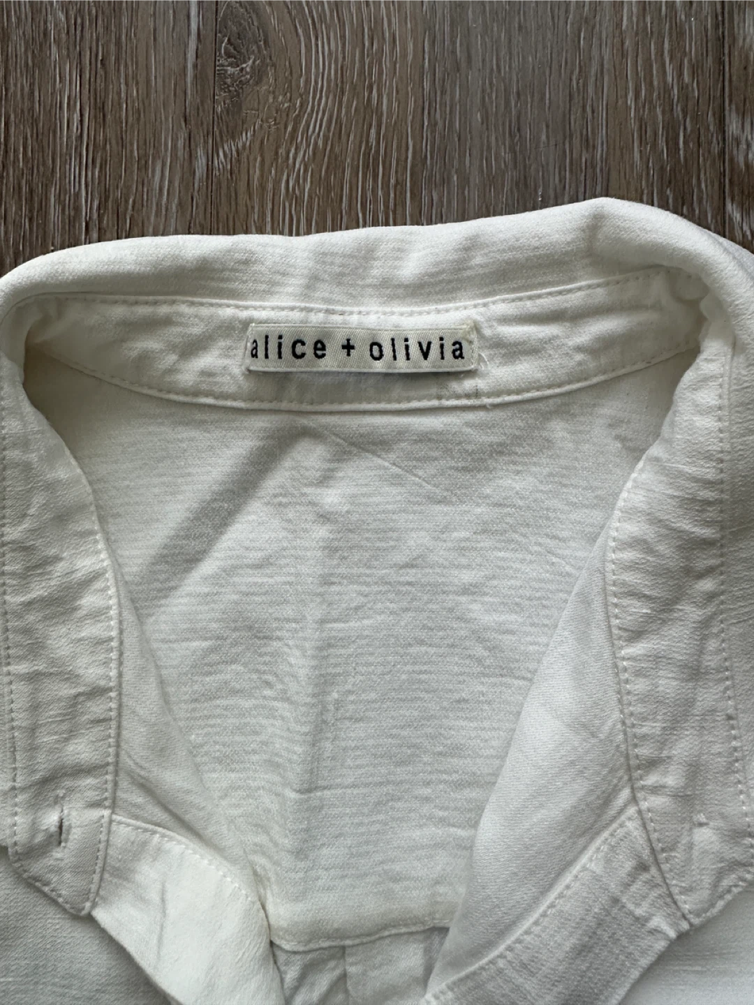 Alice + Olivia White Linen blend Shirt Dress - photo 3